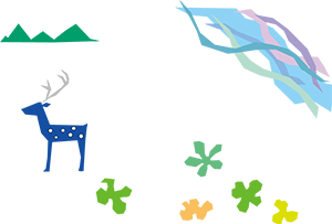 青い鹿イラスト3